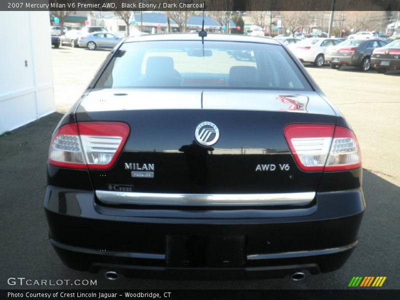 Black Ebony / Dark Charcoal 2007 Mercury Milan V6 Premier AWD