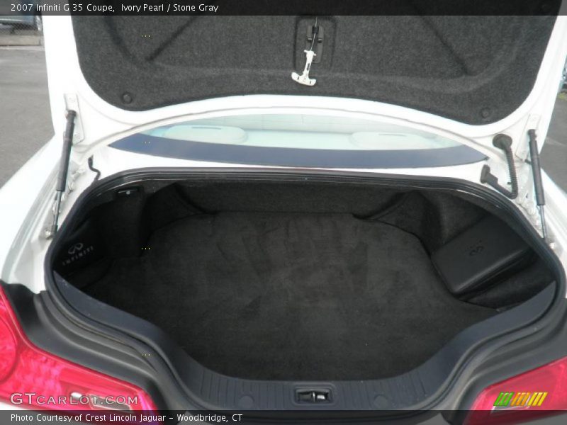 Ivory Pearl / Stone Gray 2007 Infiniti G 35 Coupe