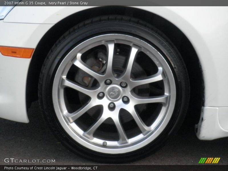 Ivory Pearl / Stone Gray 2007 Infiniti G 35 Coupe