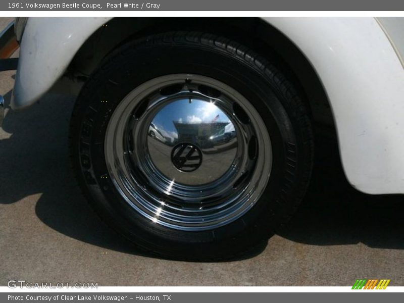 Pearl White / Gray 1961 Volkswagen Beetle Coupe