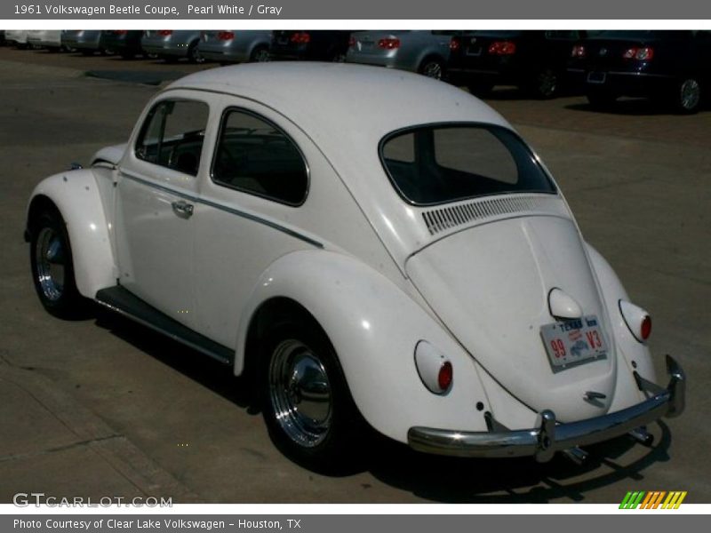 Pearl White / Gray 1961 Volkswagen Beetle Coupe