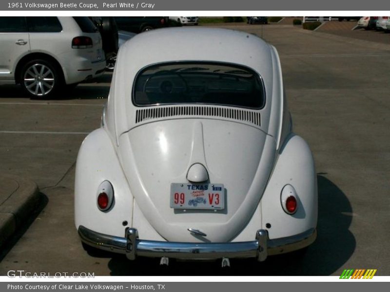 Pearl White / Gray 1961 Volkswagen Beetle Coupe