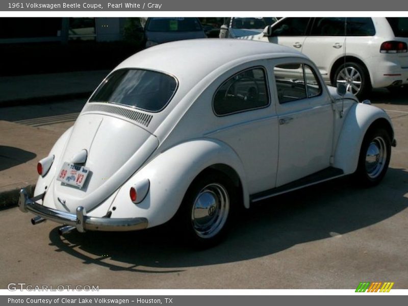 Pearl White / Gray 1961 Volkswagen Beetle Coupe