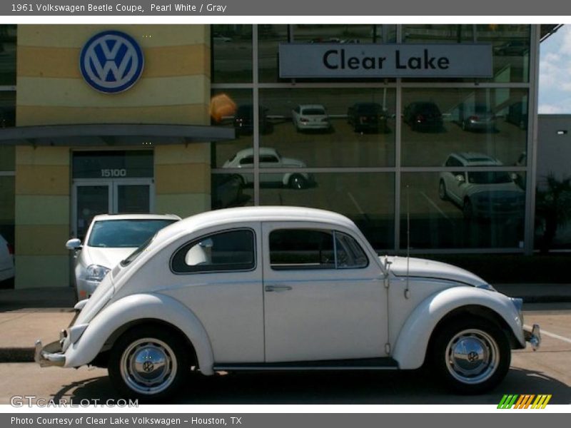 Pearl White / Gray 1961 Volkswagen Beetle Coupe