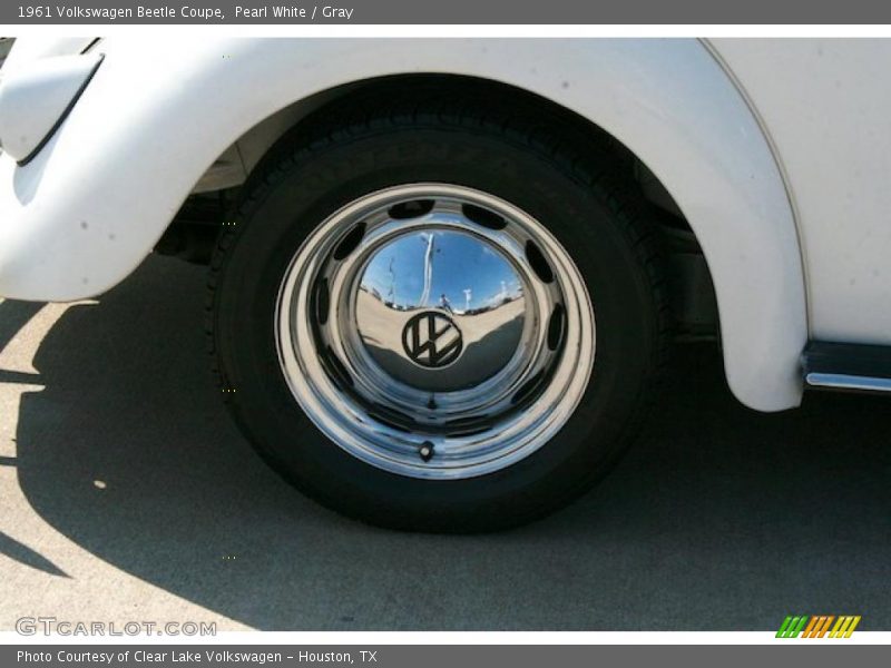 Pearl White / Gray 1961 Volkswagen Beetle Coupe