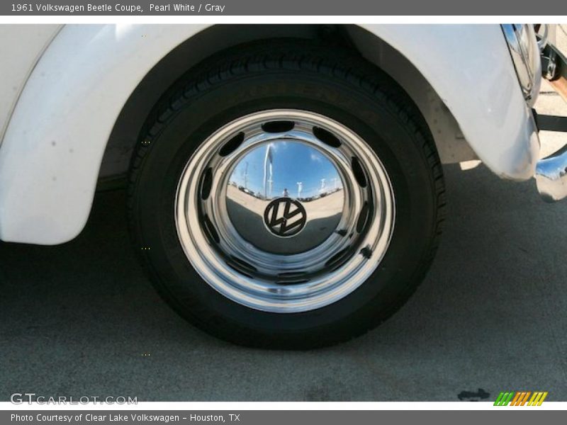 Pearl White / Gray 1961 Volkswagen Beetle Coupe