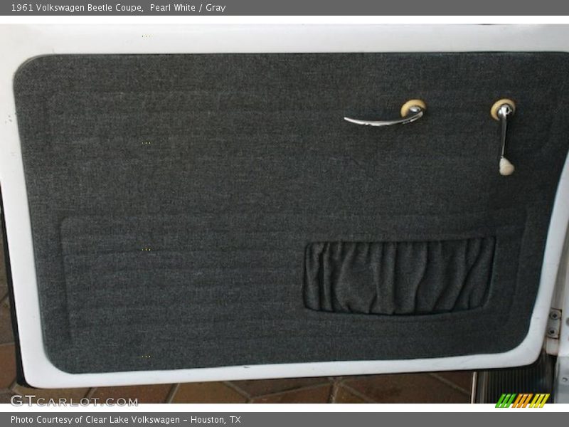 Pearl White / Gray 1961 Volkswagen Beetle Coupe