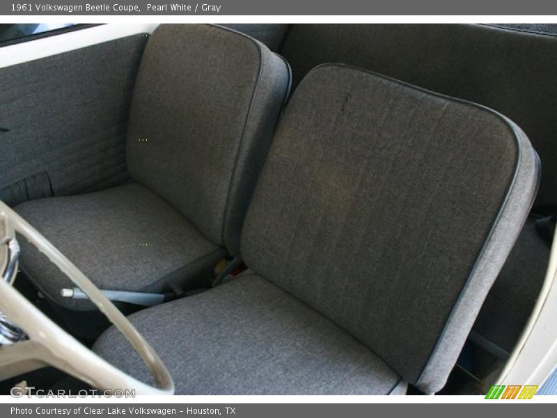 Pearl White / Gray 1961 Volkswagen Beetle Coupe
