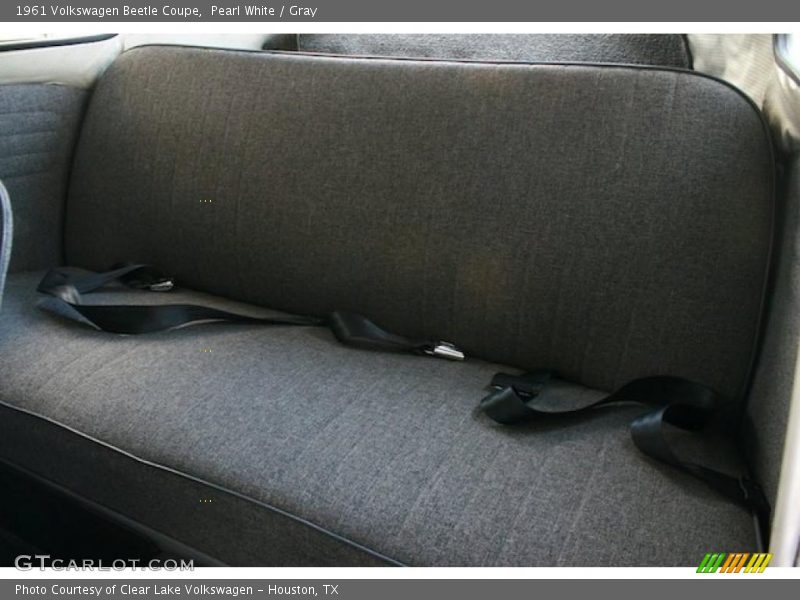 Pearl White / Gray 1961 Volkswagen Beetle Coupe