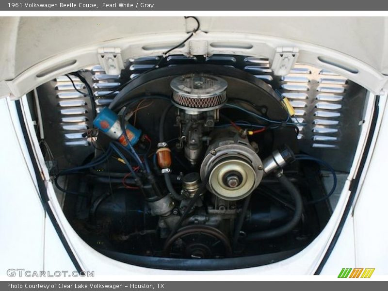Pearl White / Gray 1961 Volkswagen Beetle Coupe
