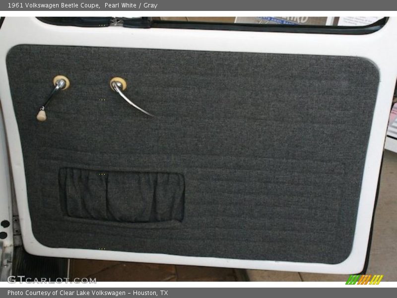Pearl White / Gray 1961 Volkswagen Beetle Coupe