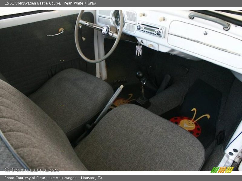 Pearl White / Gray 1961 Volkswagen Beetle Coupe