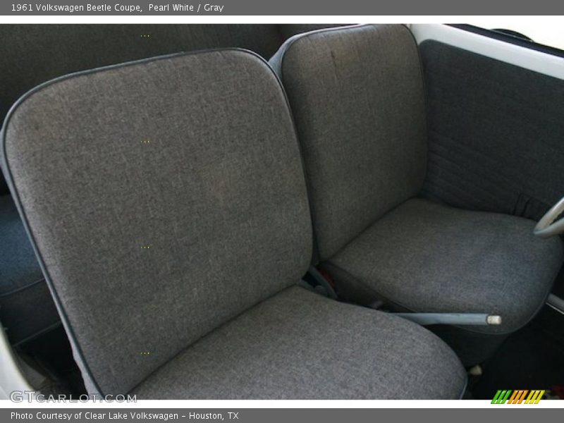 Pearl White / Gray 1961 Volkswagen Beetle Coupe