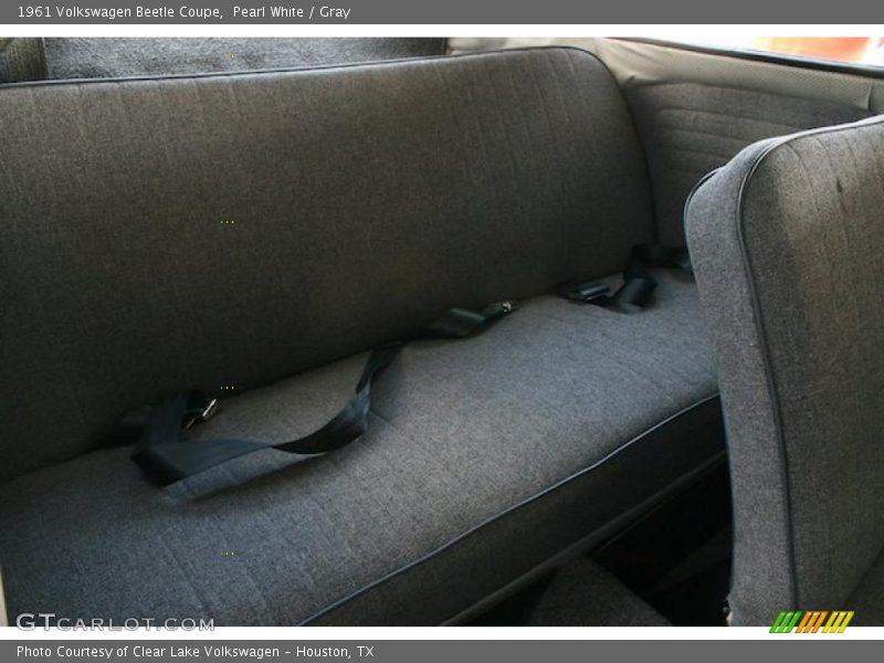 Pearl White / Gray 1961 Volkswagen Beetle Coupe