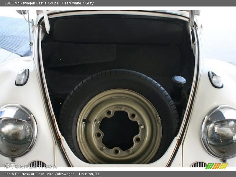 Pearl White / Gray 1961 Volkswagen Beetle Coupe