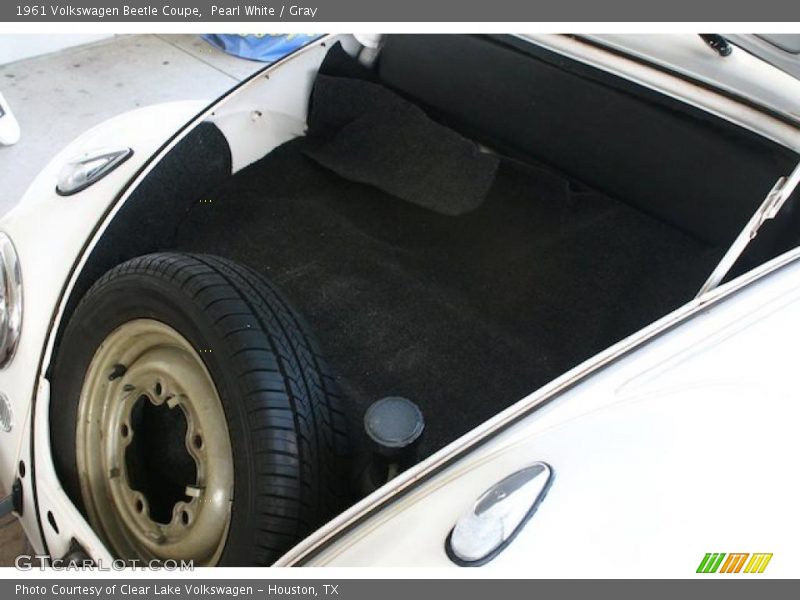 Pearl White / Gray 1961 Volkswagen Beetle Coupe