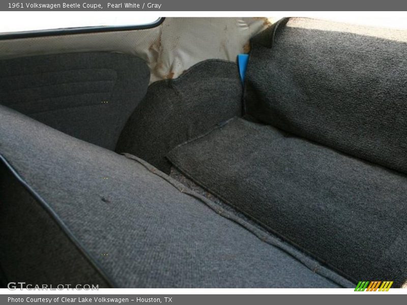 Pearl White / Gray 1961 Volkswagen Beetle Coupe