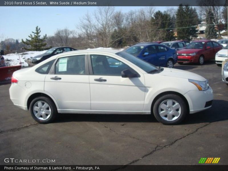 White Suede / Medium Stone 2010 Ford Focus S Sedan