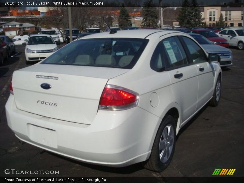 White Suede / Medium Stone 2010 Ford Focus S Sedan