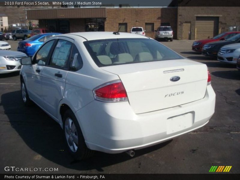 White Suede / Medium Stone 2010 Ford Focus S Sedan