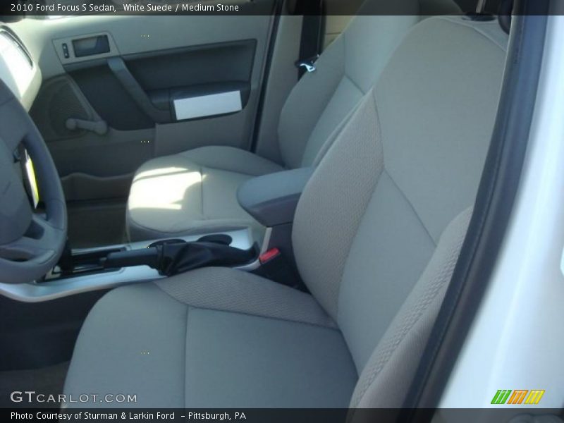 White Suede / Medium Stone 2010 Ford Focus S Sedan