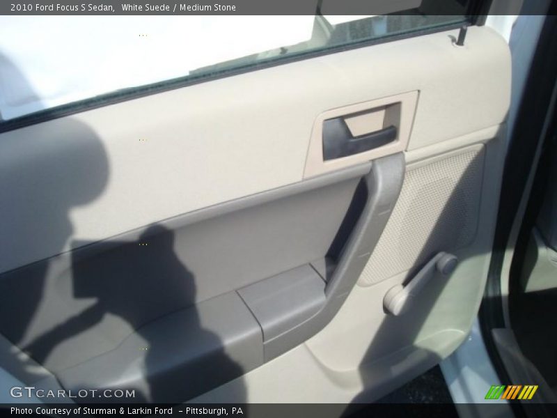 White Suede / Medium Stone 2010 Ford Focus S Sedan
