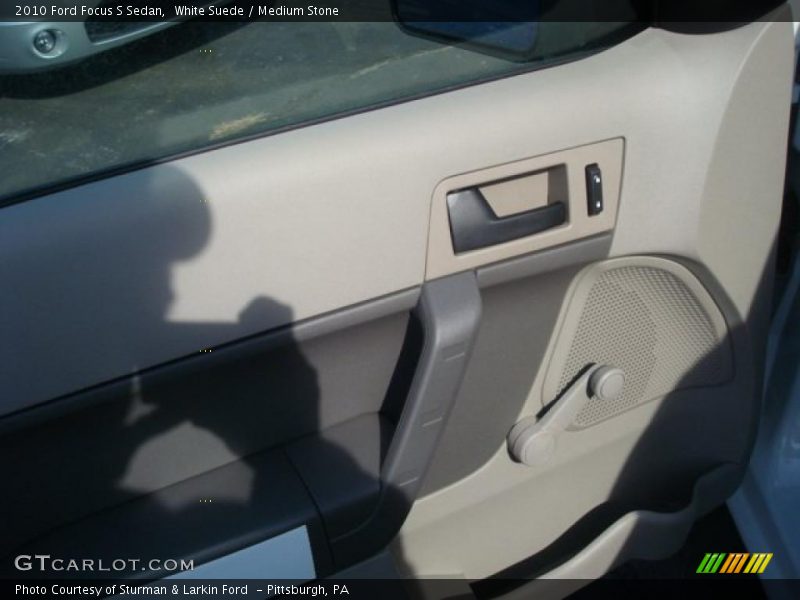 White Suede / Medium Stone 2010 Ford Focus S Sedan
