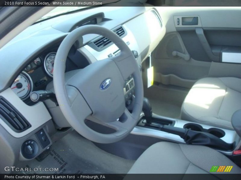 White Suede / Medium Stone 2010 Ford Focus S Sedan