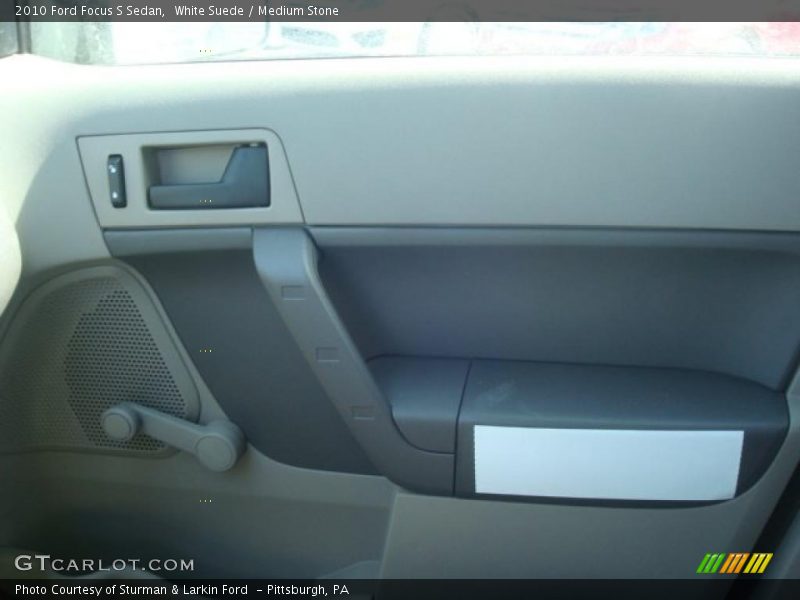 White Suede / Medium Stone 2010 Ford Focus S Sedan