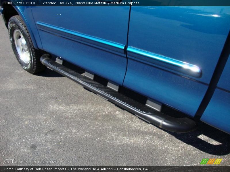 Island Blue Metallic / Medium Graphite 2000 Ford F150 XLT Extended Cab 4x4