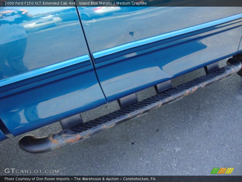 Island Blue Metallic / Medium Graphite 2000 Ford F150 XLT Extended Cab 4x4