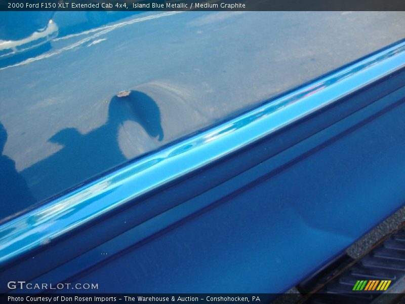 Island Blue Metallic / Medium Graphite 2000 Ford F150 XLT Extended Cab 4x4