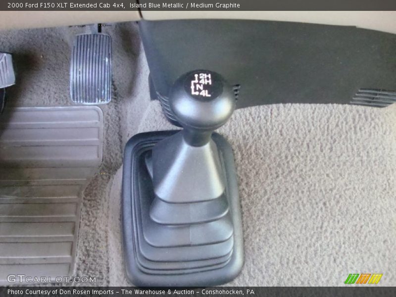Island Blue Metallic / Medium Graphite 2000 Ford F150 XLT Extended Cab 4x4