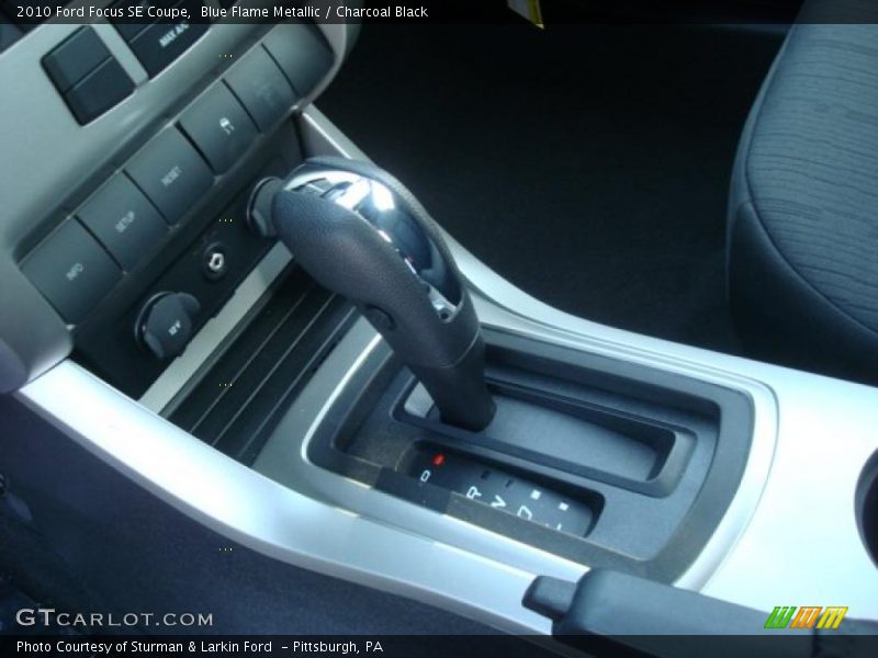 Blue Flame Metallic / Charcoal Black 2010 Ford Focus SE Coupe