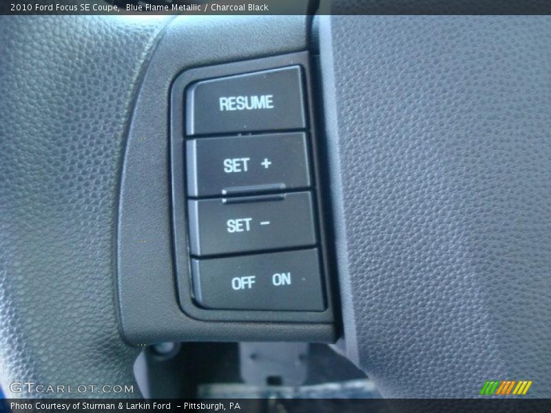 Blue Flame Metallic / Charcoal Black 2010 Ford Focus SE Coupe