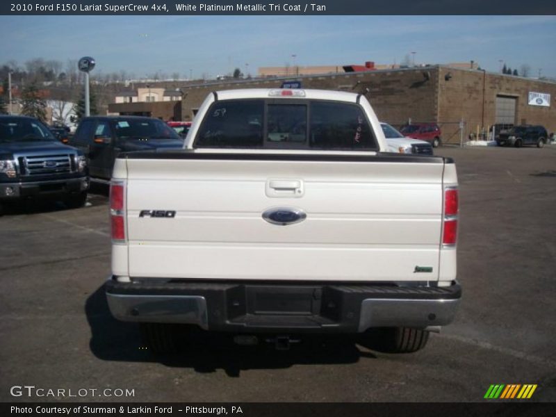 White Platinum Metallic Tri Coat / Tan 2010 Ford F150 Lariat SuperCrew 4x4