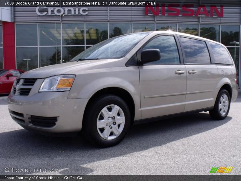 Light Sandstone Metallic / Dark Slate Gray/Light Shale 2009 Dodge Grand Caravan SE