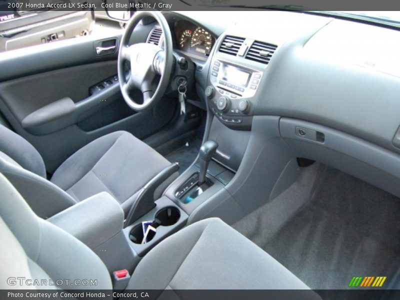 Cool Blue Metallic / Gray 2007 Honda Accord LX Sedan