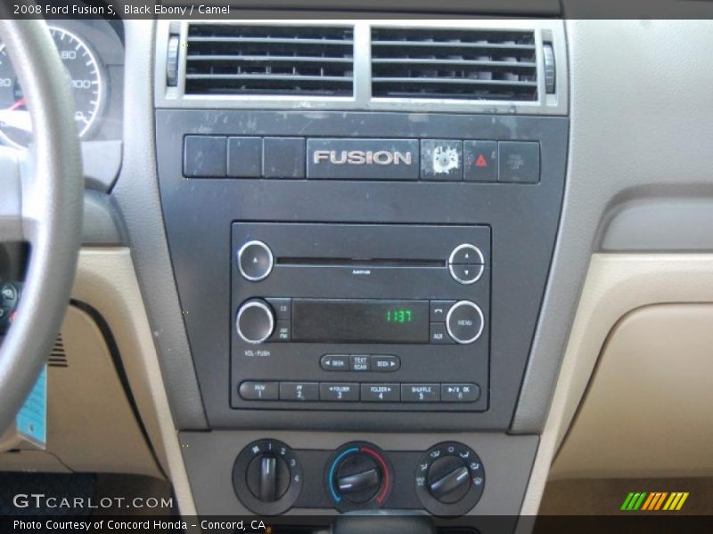 Black Ebony / Camel 2008 Ford Fusion S