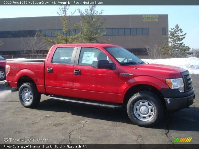 Vermillion Red / Medium Stone 2010 Ford F150 XL SuperCrew 4x4