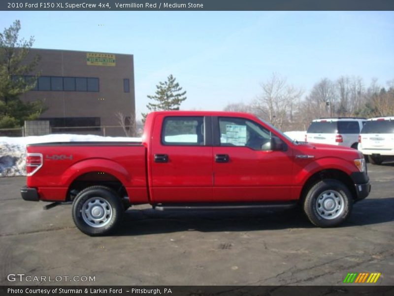 Vermillion Red / Medium Stone 2010 Ford F150 XL SuperCrew 4x4