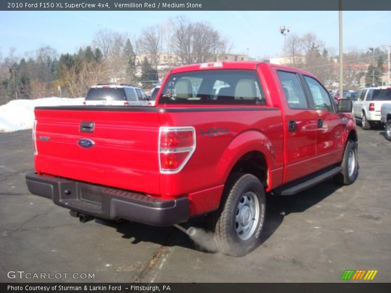 Vermillion Red / Medium Stone 2010 Ford F150 XL SuperCrew 4x4