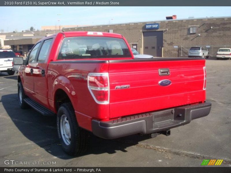 Vermillion Red / Medium Stone 2010 Ford F150 XL SuperCrew 4x4