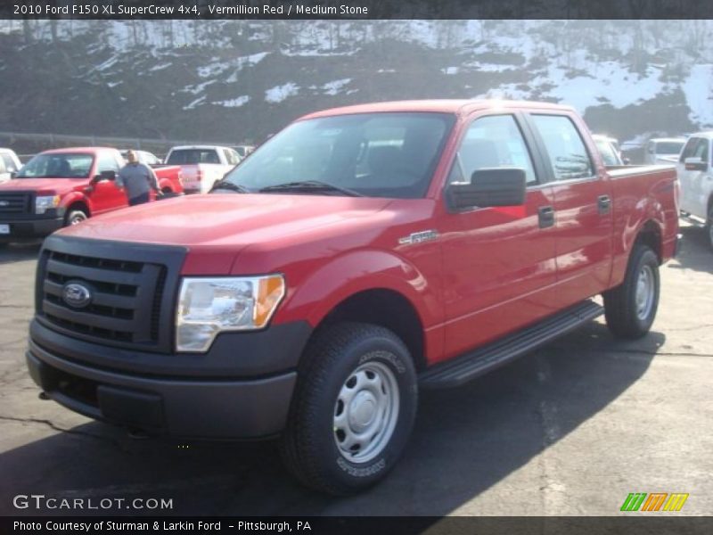 Vermillion Red / Medium Stone 2010 Ford F150 XL SuperCrew 4x4