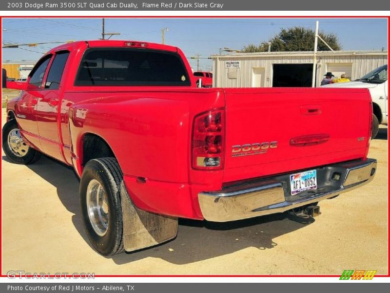 Flame Red / Dark Slate Gray 2003 Dodge Ram 3500 SLT Quad Cab Dually