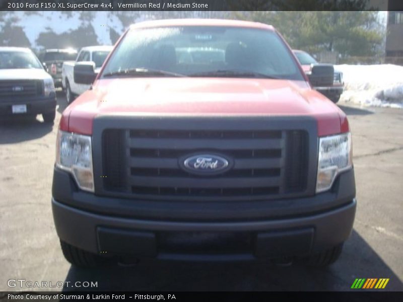 Vermillion Red / Medium Stone 2010 Ford F150 XL SuperCrew 4x4