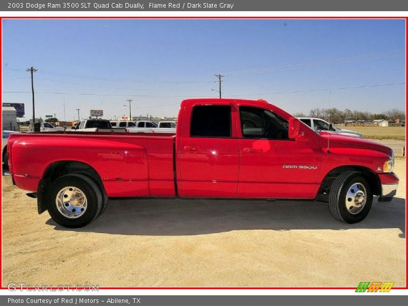 Flame Red / Dark Slate Gray 2003 Dodge Ram 3500 SLT Quad Cab Dually