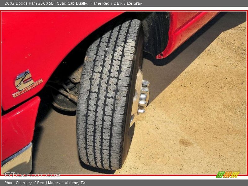Flame Red / Dark Slate Gray 2003 Dodge Ram 3500 SLT Quad Cab Dually