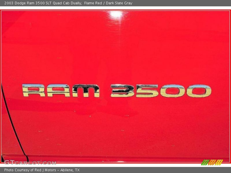 Flame Red / Dark Slate Gray 2003 Dodge Ram 3500 SLT Quad Cab Dually