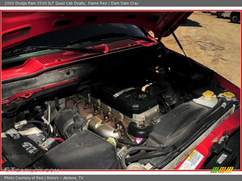 Flame Red / Dark Slate Gray 2003 Dodge Ram 3500 SLT Quad Cab Dually